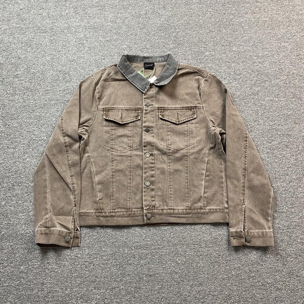 CHOOOSELF Vintage Khaki Denim Jacket